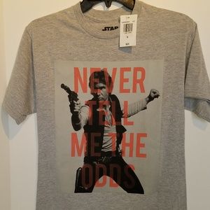Star Wars Hans Solo Gray Small T-Shirt NEW!